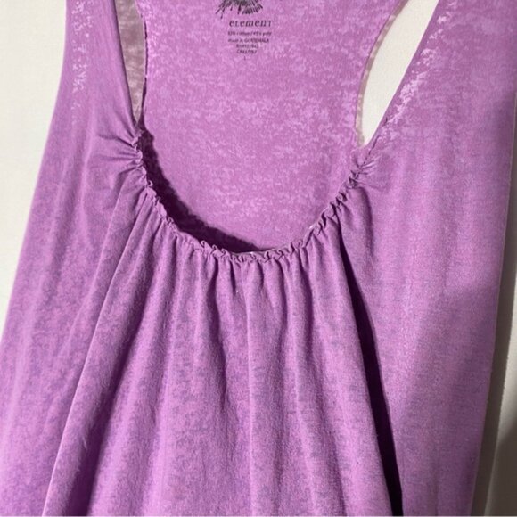 Element Purple Semi Sheer Gathered Front Tank Top L - Picture 11 of 14